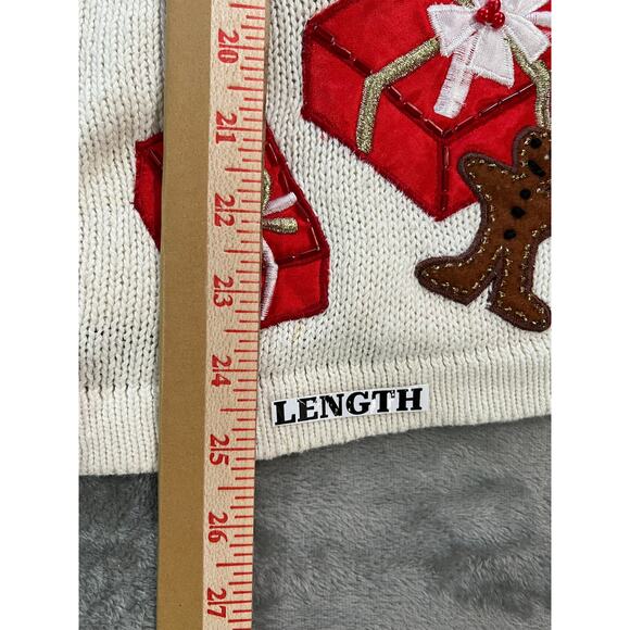 BOBBIE BROOKS Christmas Ugly Embellished Sweater Cardigan Women's XL - Picture 6 of 16